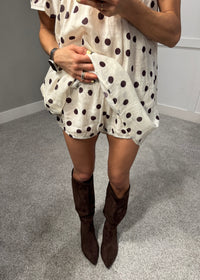 Flora Polka Dress | Cream