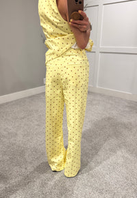 Amelia Denim Polka Dot Set | Yellow