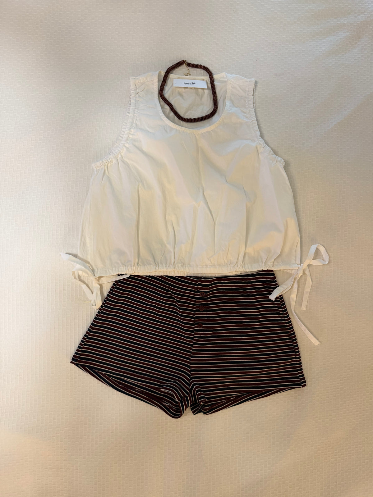 Midnight Stripe Shorts | Burgundy