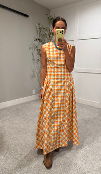 Pumpkin Spice Plaid Dress