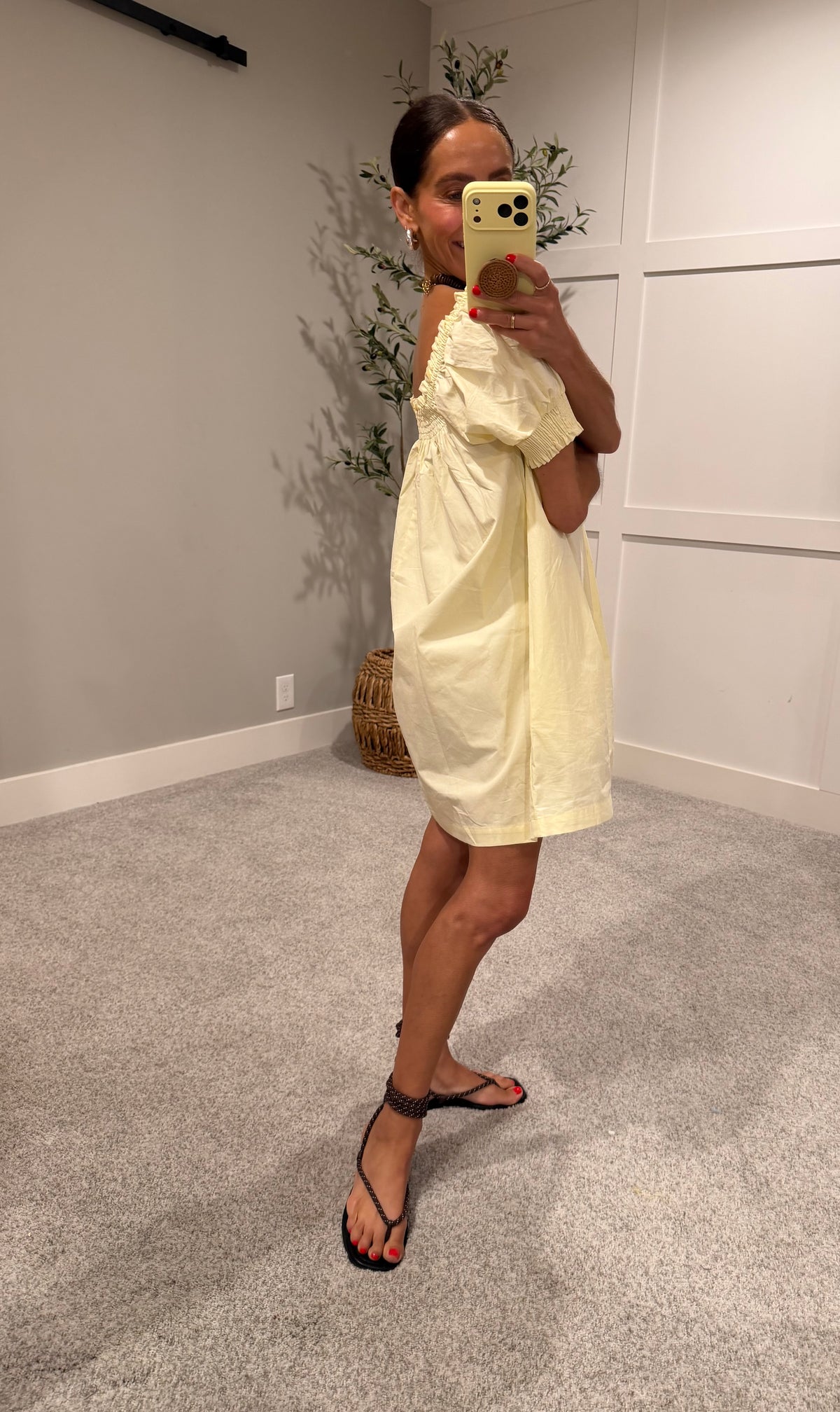 Bianca Babydoll Dress | Butter Yellow