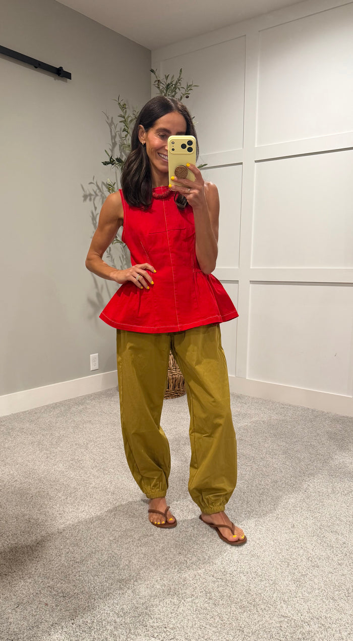 Peplum All Day | Red