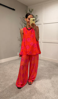 Kaui Floral Set | Red Orange