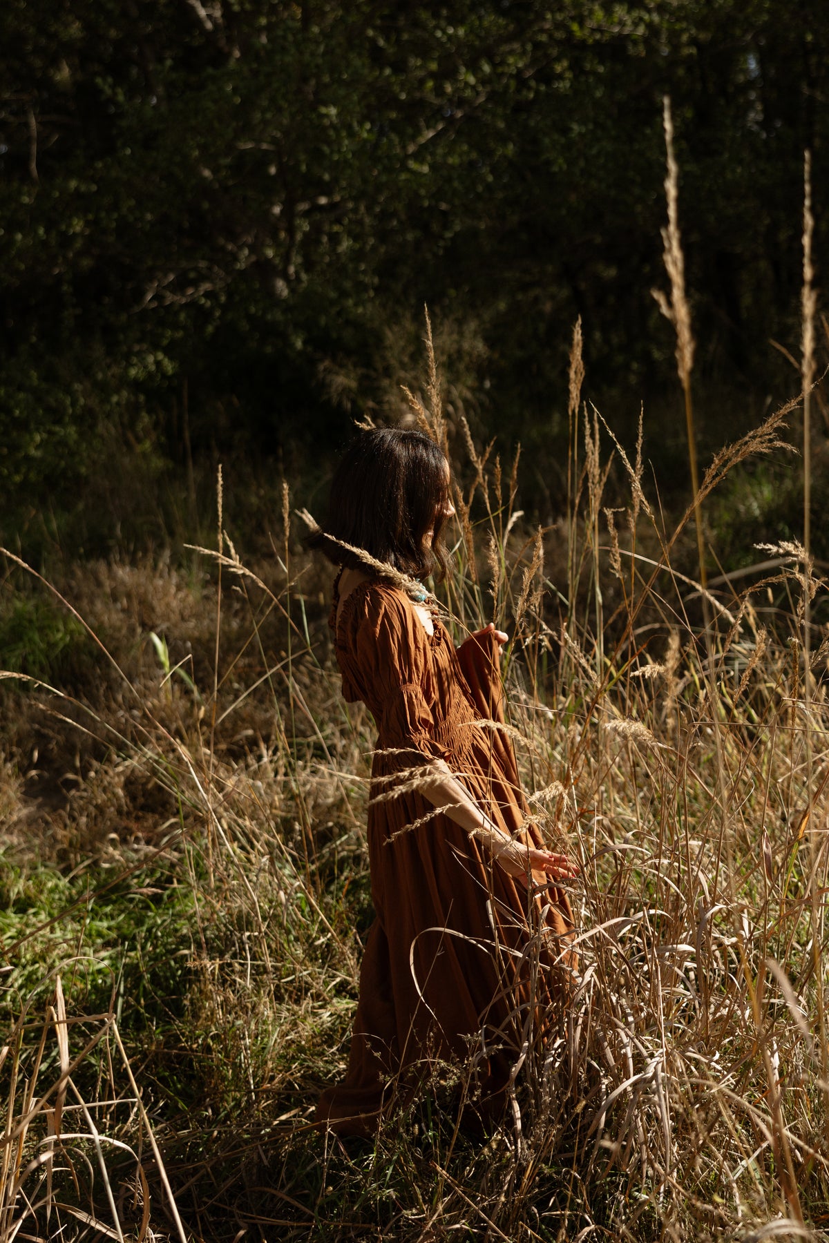 The Solana Smocked Dress | Warm Brown