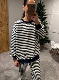 Crew Navy Striped Sweatshirt