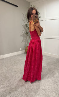 Mena Cherry Gingham Dress