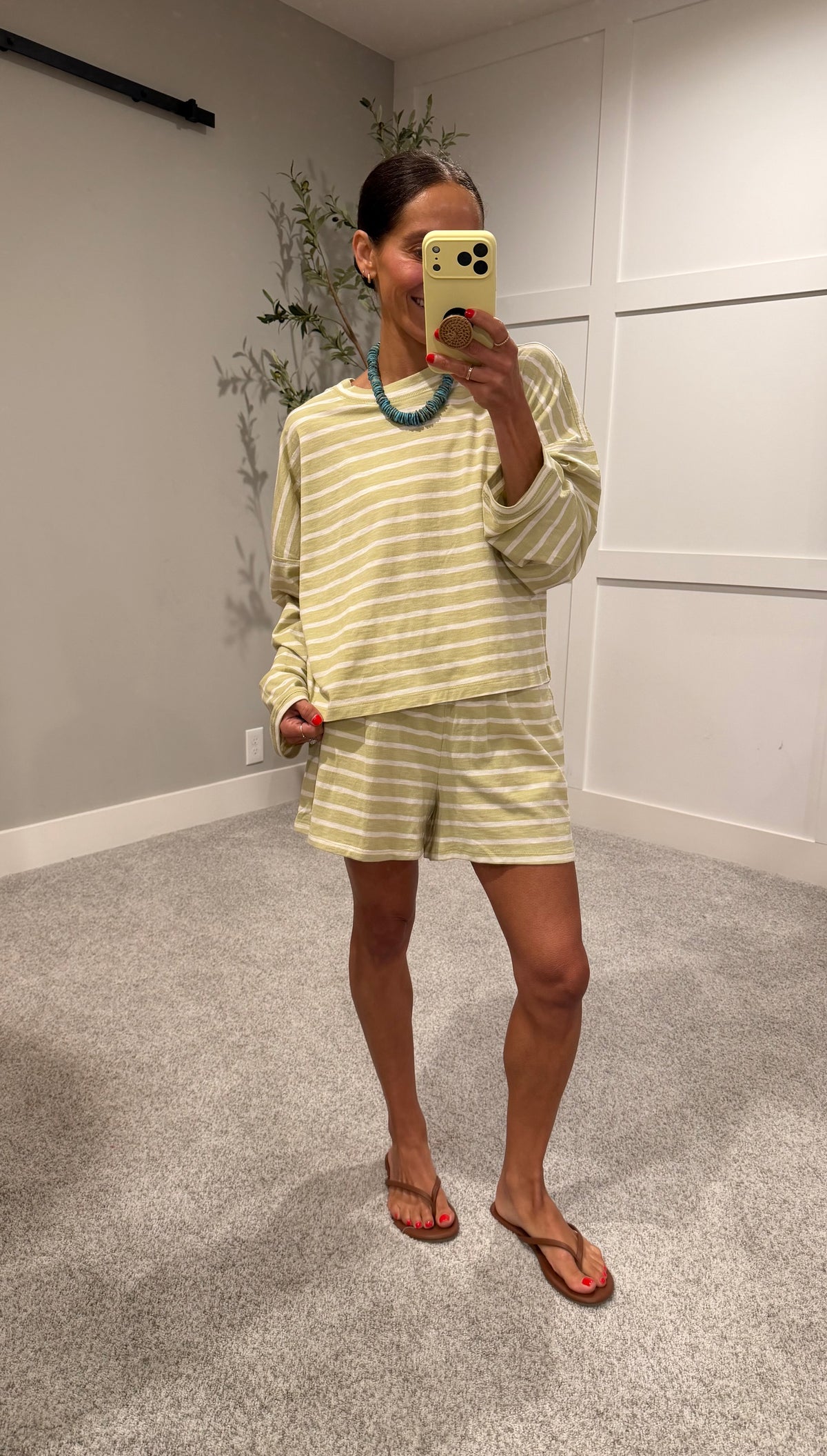 Summer Nights Striped Set | Light Green