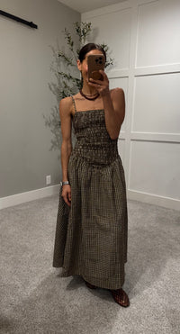Talia Gingham Midi Dress