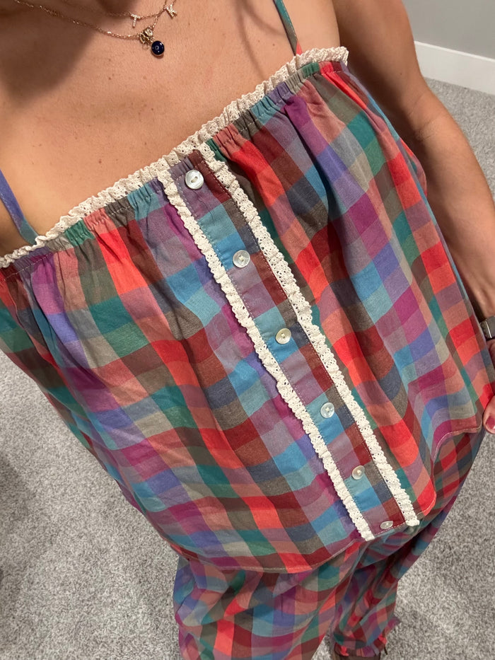 Pippa Plaid Top