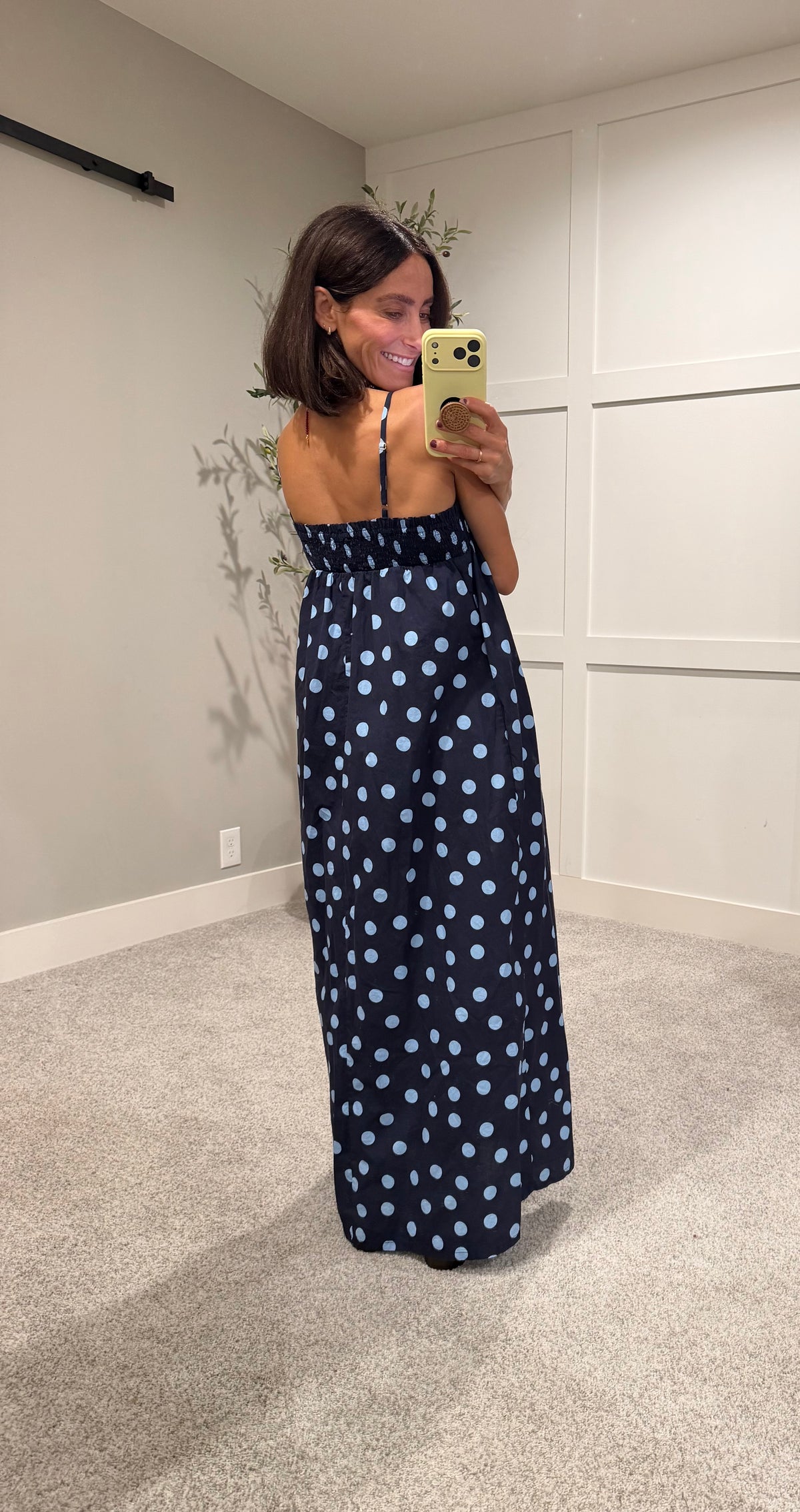 Ari Polka Dot Maxi Dress | Midnight