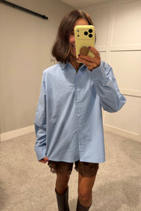 Slate Blue Classic Button-Up