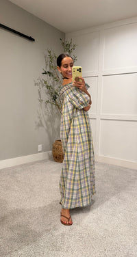 Charlotte plaid maxi dress | Sage