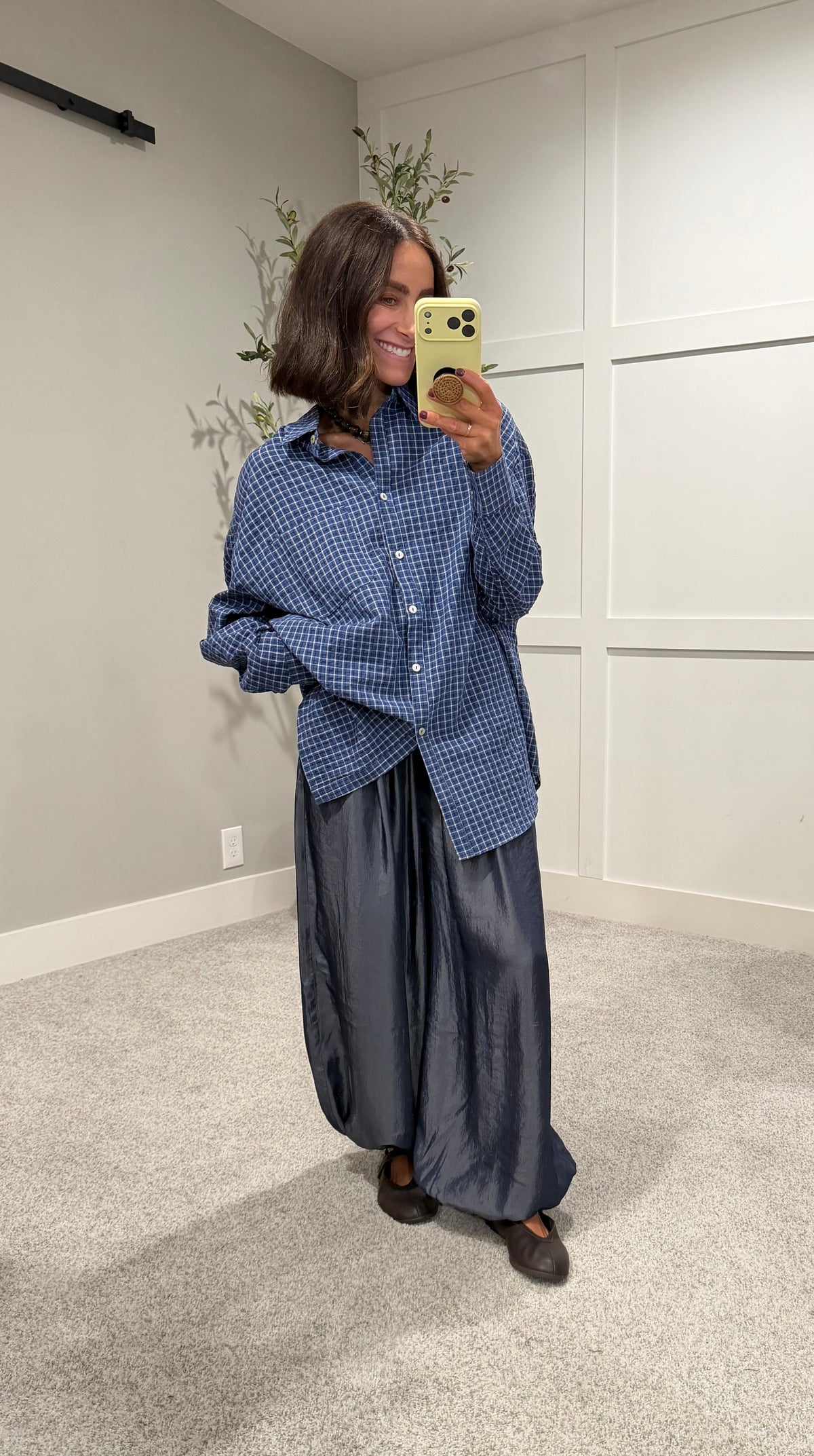Sammy Oversized Plaid Button-Up
