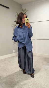 Sammy Oversized Plaid Button-Up