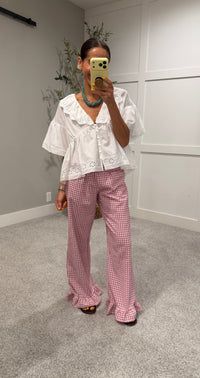 Remi Gingham Pants | Mauve