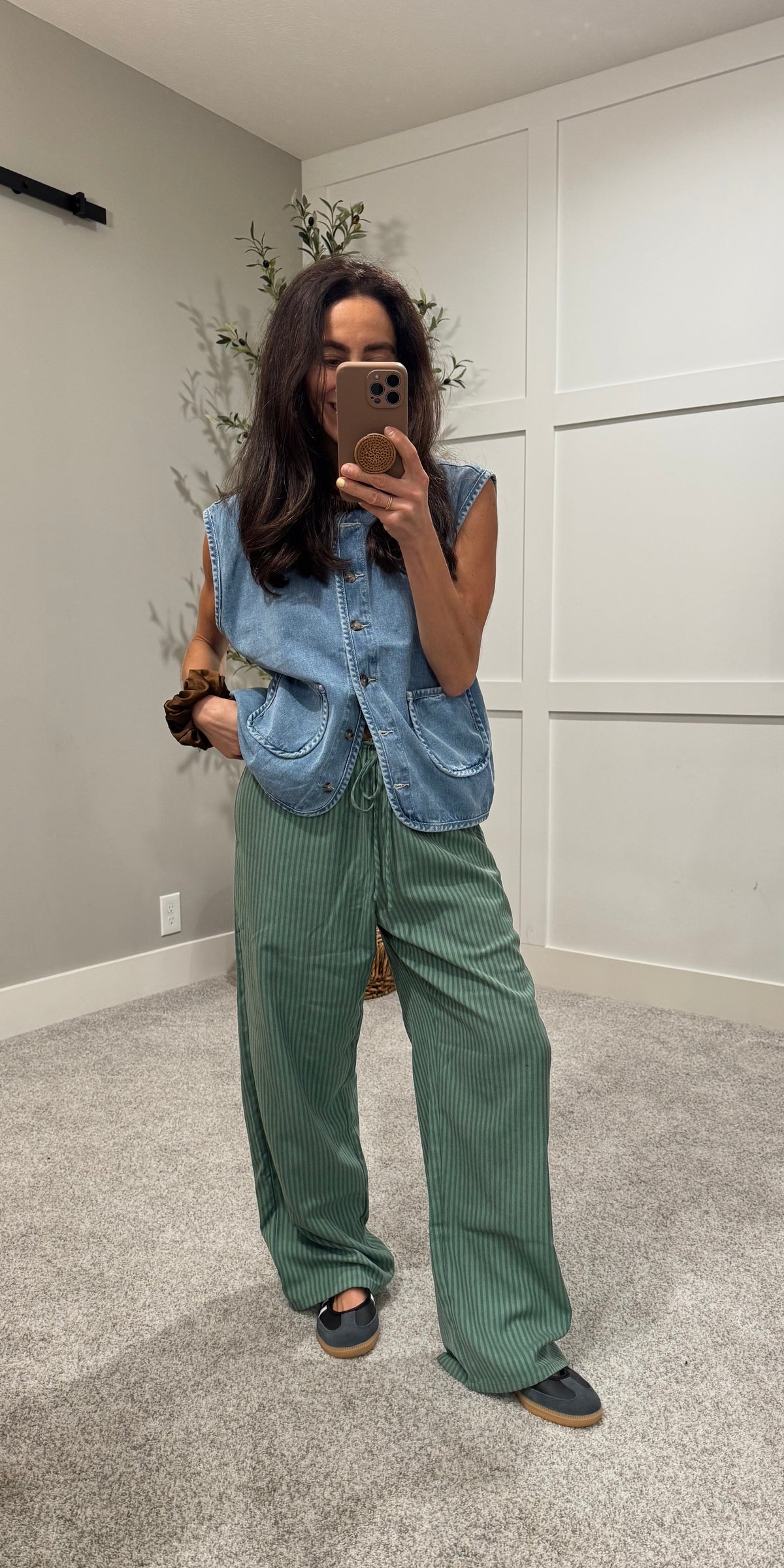 Dena Striped Pant | Green