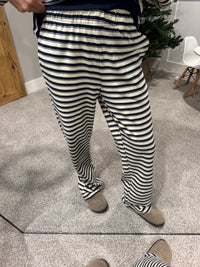 Crew Navy Striped Sweatpants