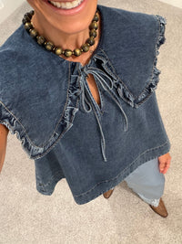 Addison Collared Denim Top