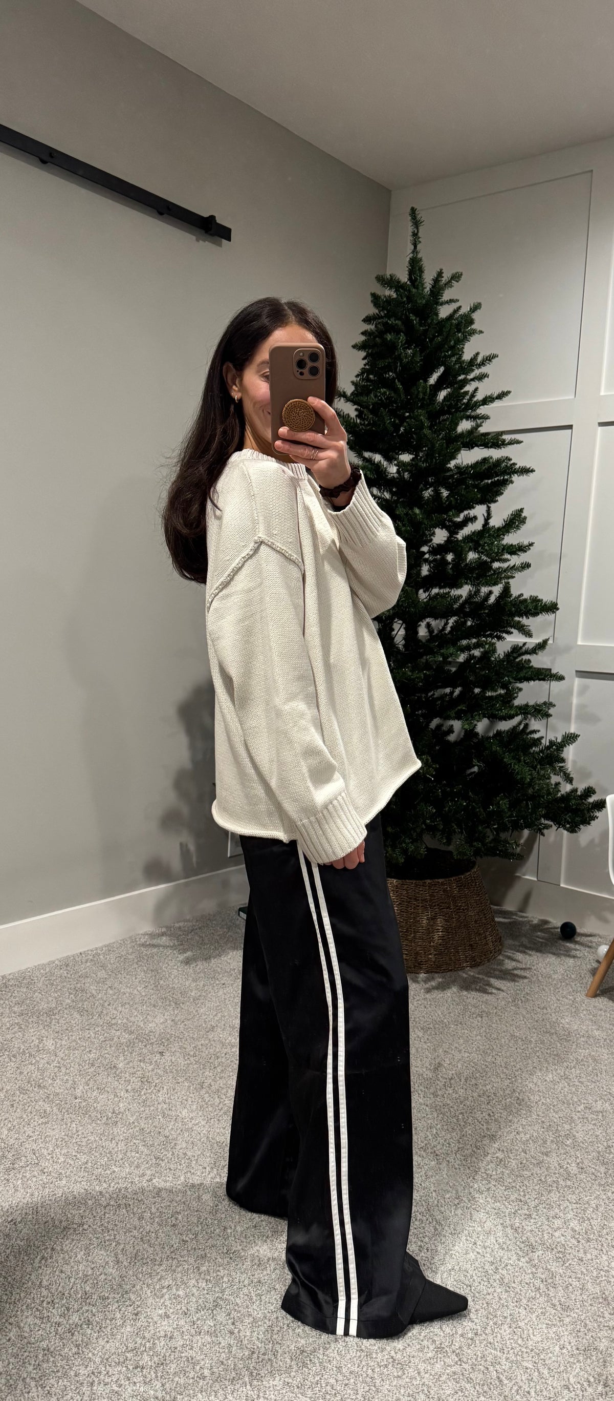 Boyfriend Crew Neck Sweater | Oatmeal