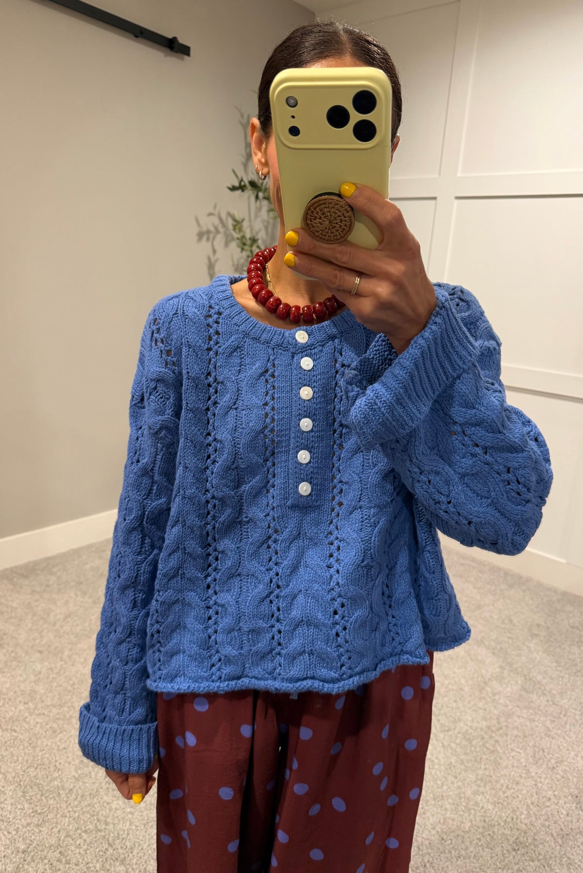 Carrie Cable Knit Sweater | Blue