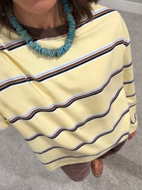 Sara Striped Long Sleeve Top | Butter Yellow