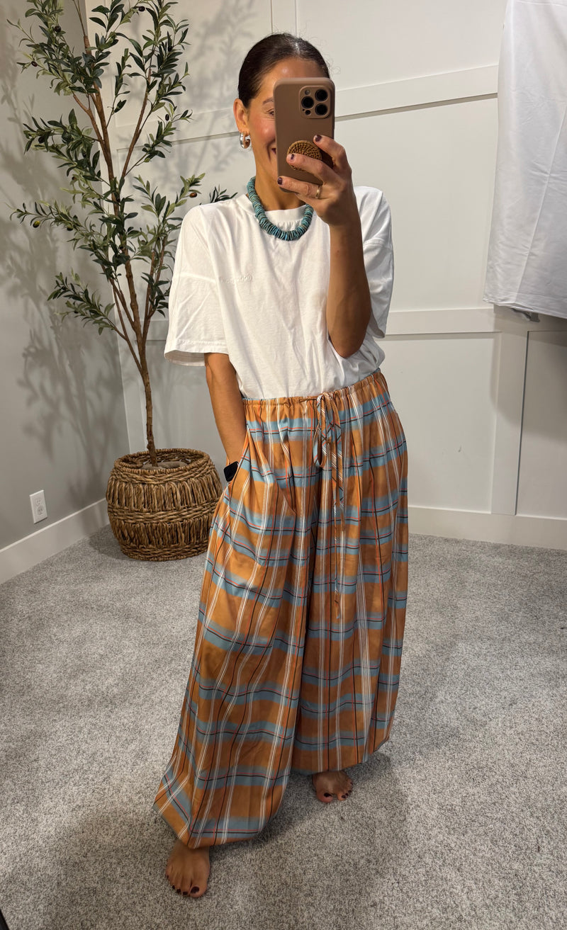 Plaid Balloon Pants