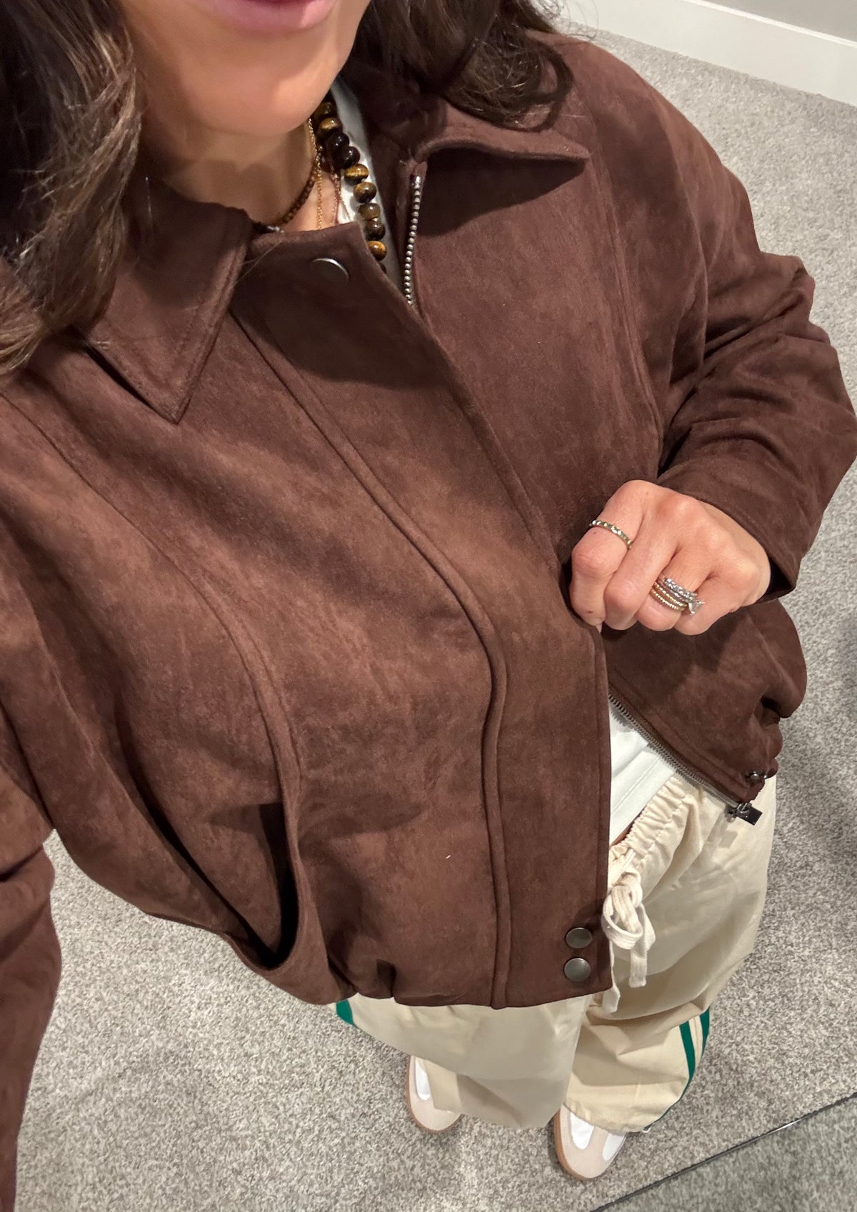 Sasha Suede Jacket | Brown