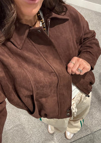 Sasha Suede Jacket | Brown