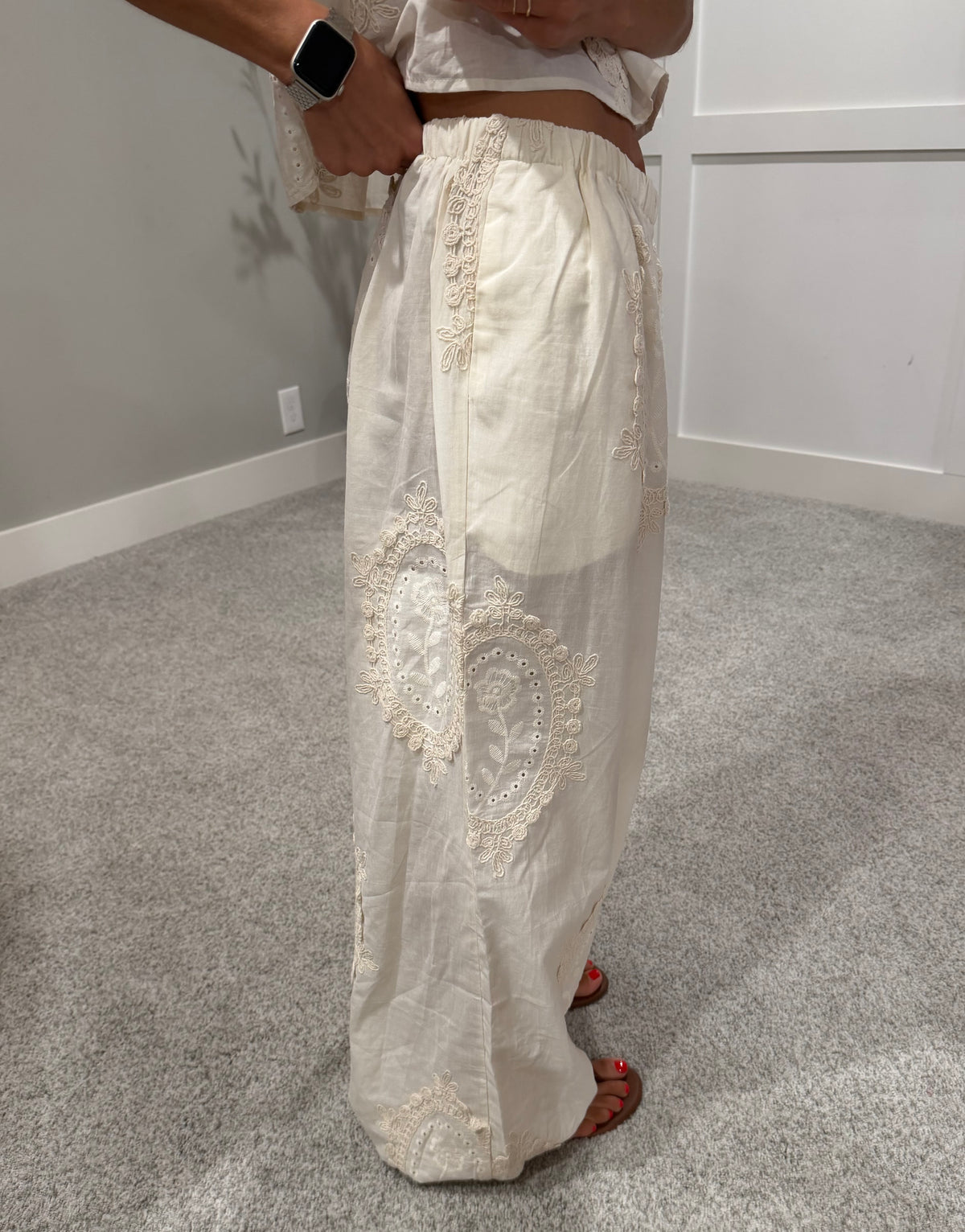 Owen Eyelet Embroidered Set | Natural