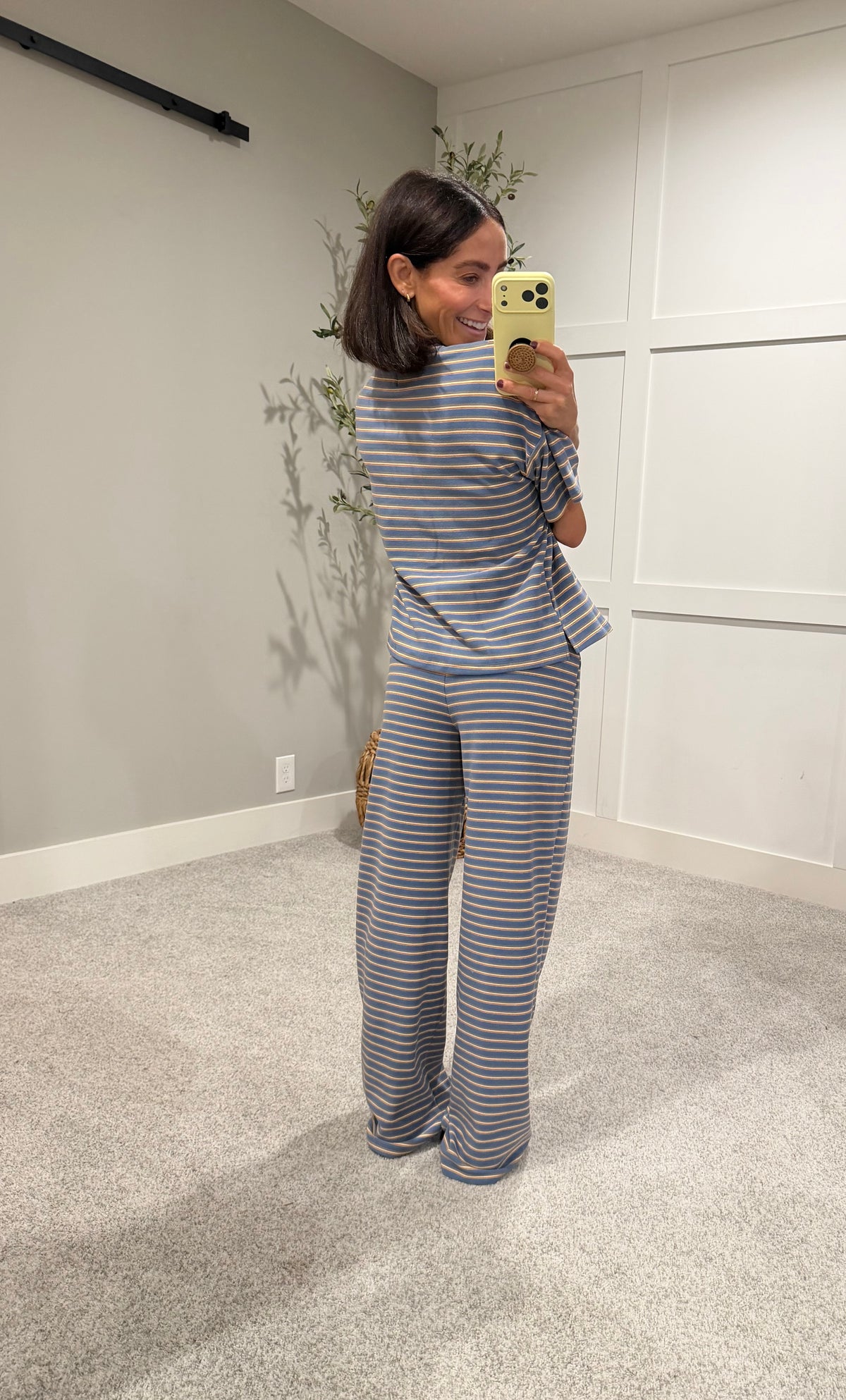 Junie Striped Set | Dusty Blue