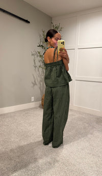 Monica Striped Set | Green