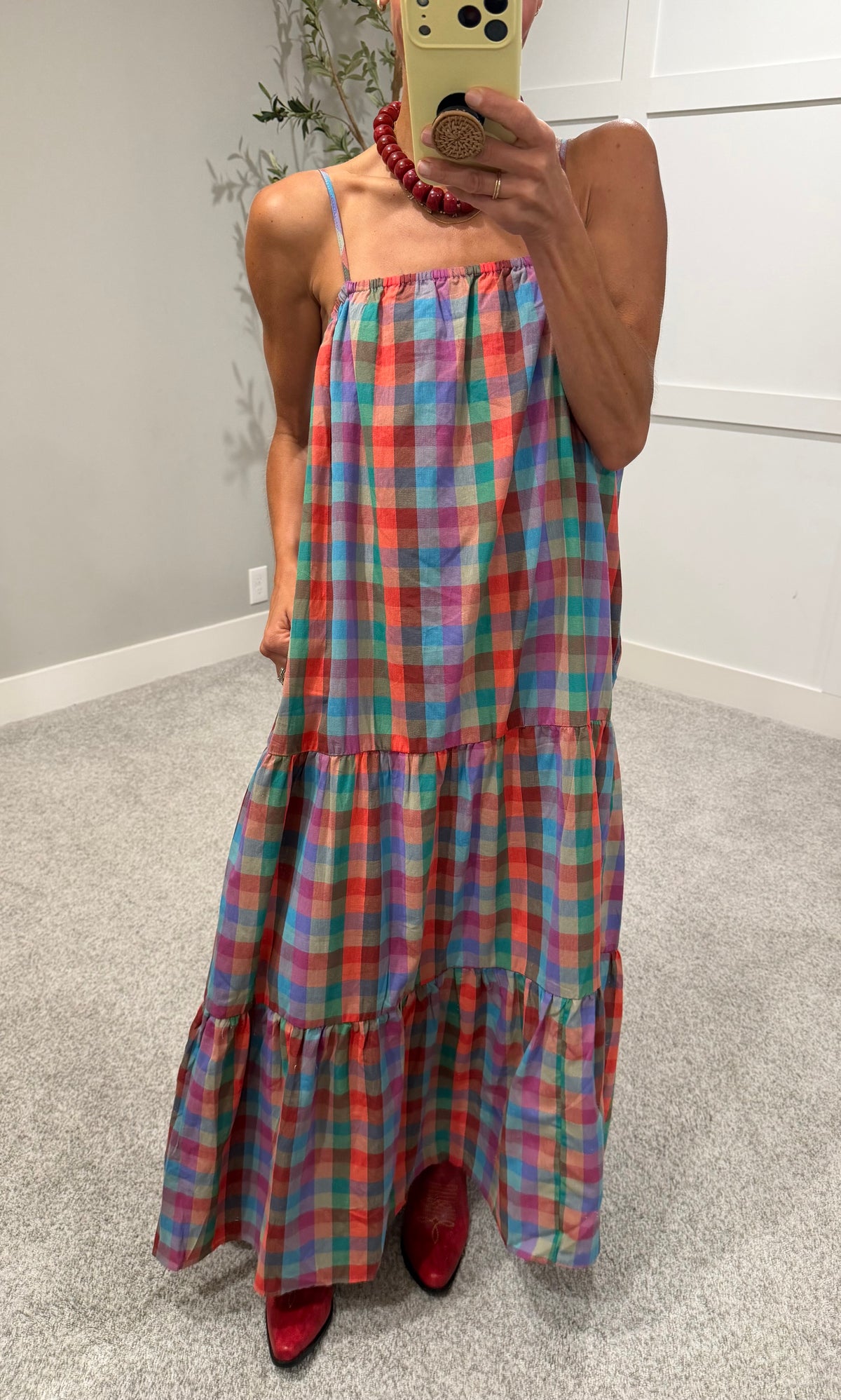 Pippa Multicolor Plaid Maxi