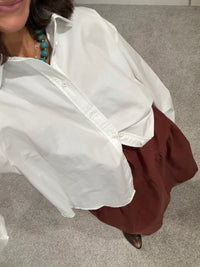 Poplin Skirt | Brown