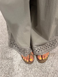 Eyelet Trim Pants | Dry Herb