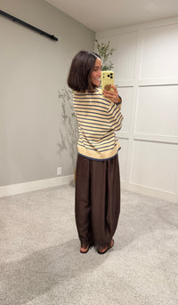 The Capri Stripe Sweater | Butter/Blue