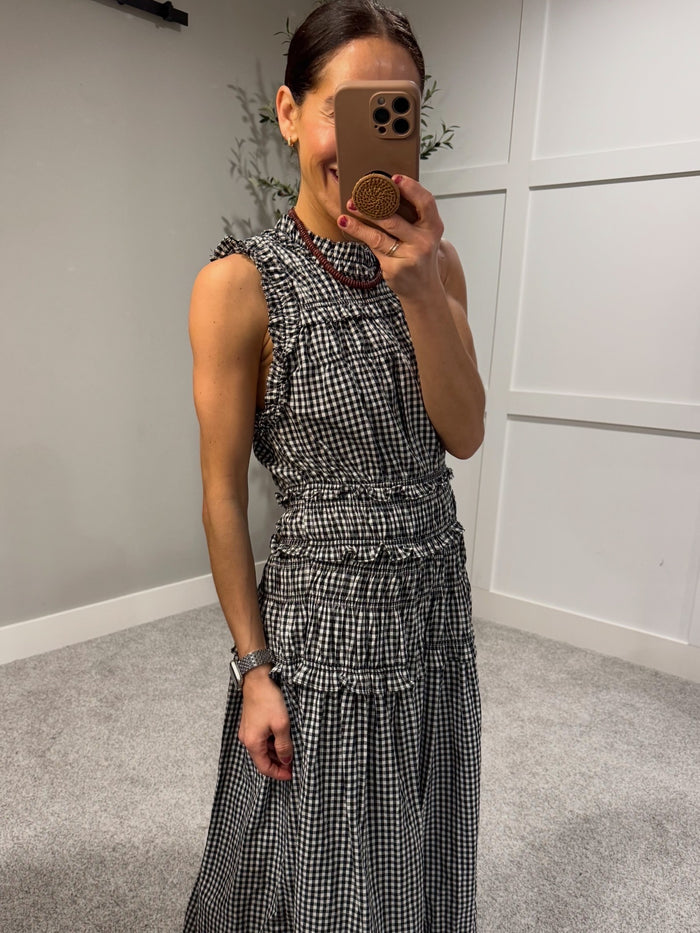 Neily Gingham Maxi | Black