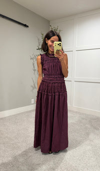 Neily Gingham Maxi | Red/Navy