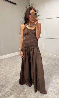 Luna Maxi Dress | Coffee Bean