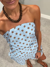 Anita Asymmetric Top Polka Dot Set