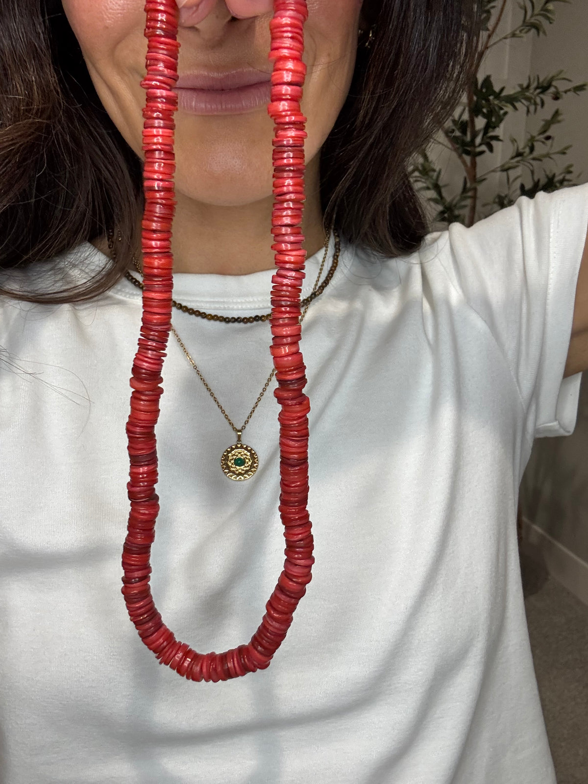 Red Velvet Gemstone Necklace