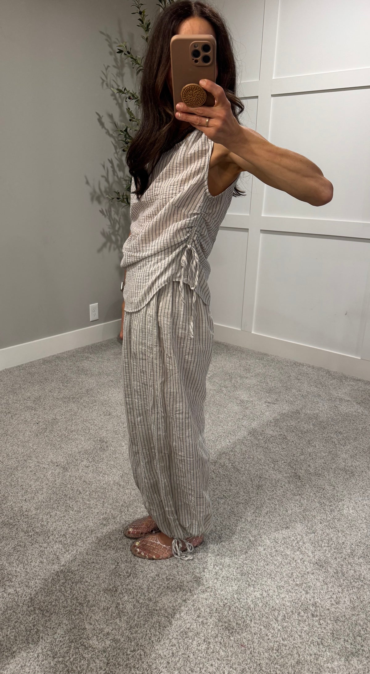 Coco Cotton Top | Striped Natural