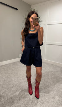 Annabel Denim Top | Dark Denim