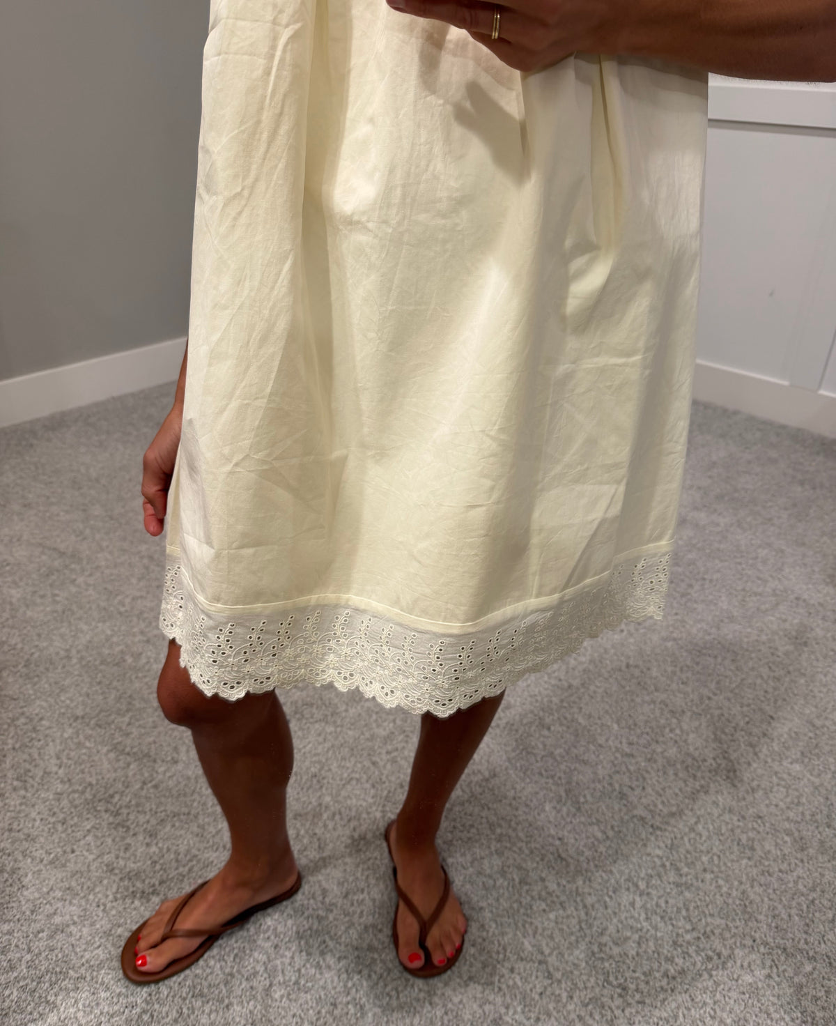 Babydoll Eyelet Dress | Butter Yellow