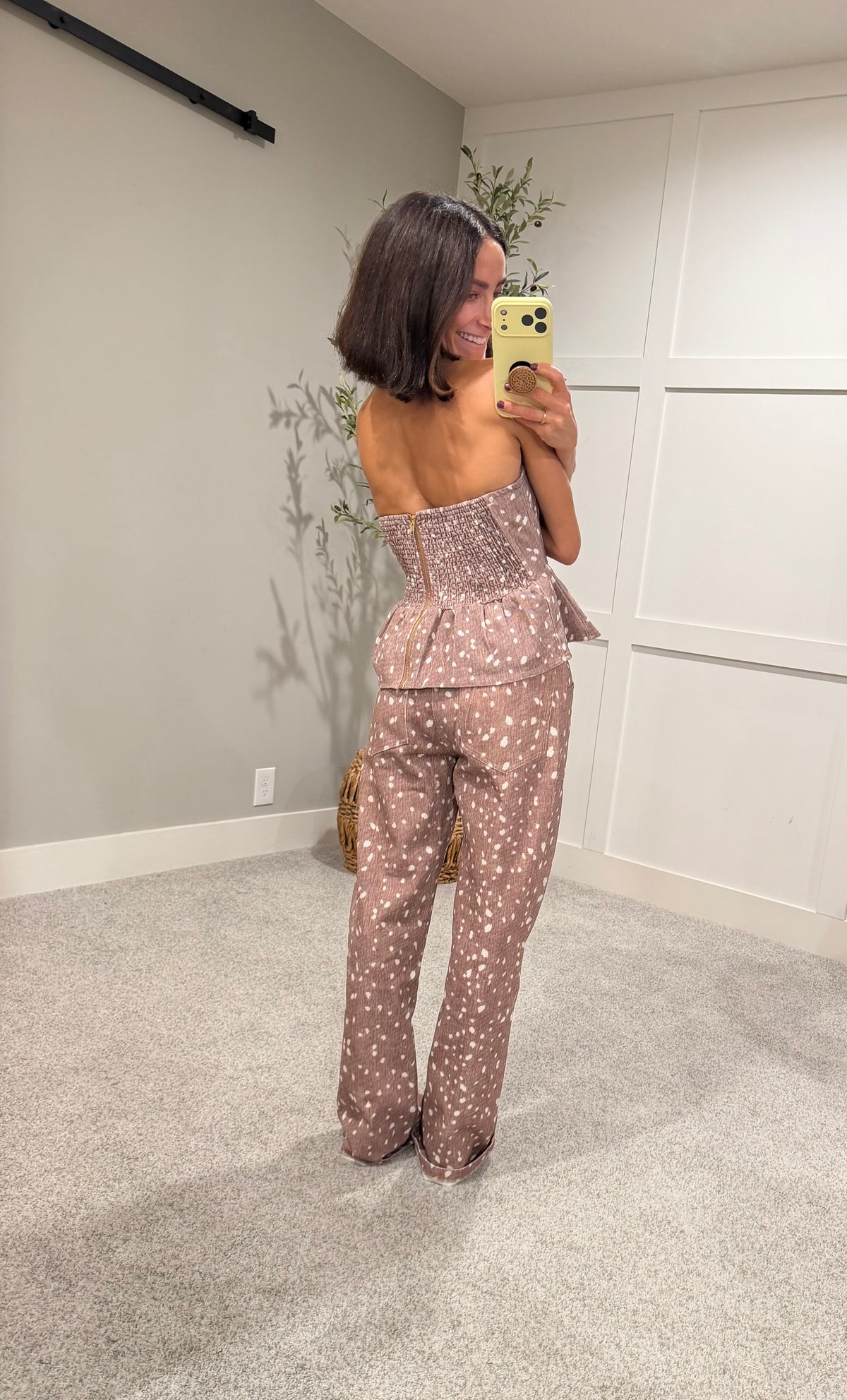 Simone Top | Fawn Print