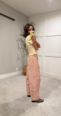 Dallas Checkered Barrel Denim | Rosewood