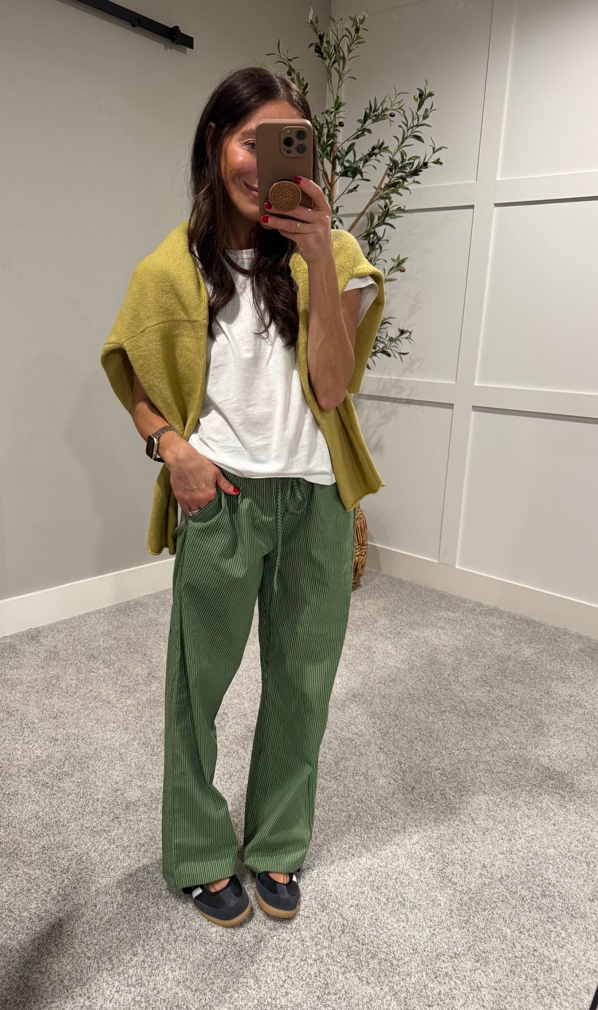 Serena Striped Pant | Green