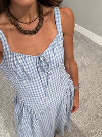 Vivian Checkered Dress | Blue