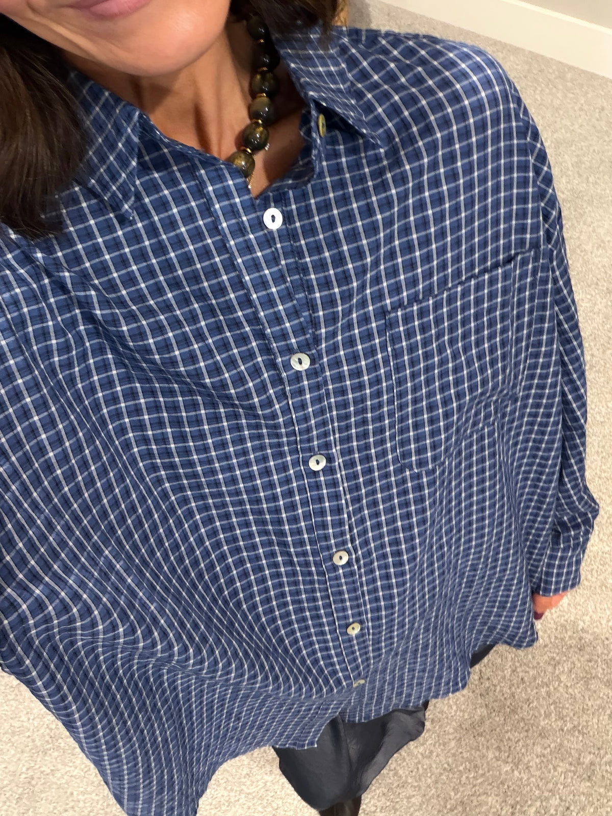 Sammy Oversized Plaid Button-Up