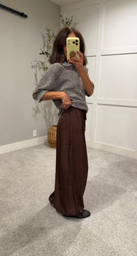Satin Harem Balloon Pants | Deep Bark