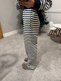 Crew Navy Striped Sweatpants